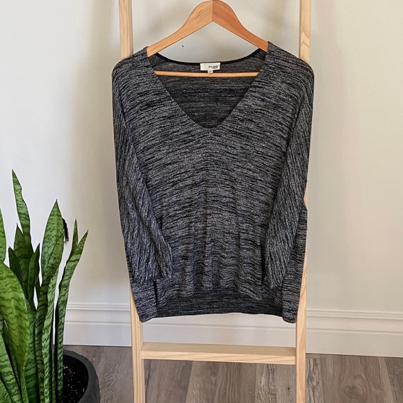 Aritzia Wilfred Aneta BLACK GREY Top - Picture 3 of 7